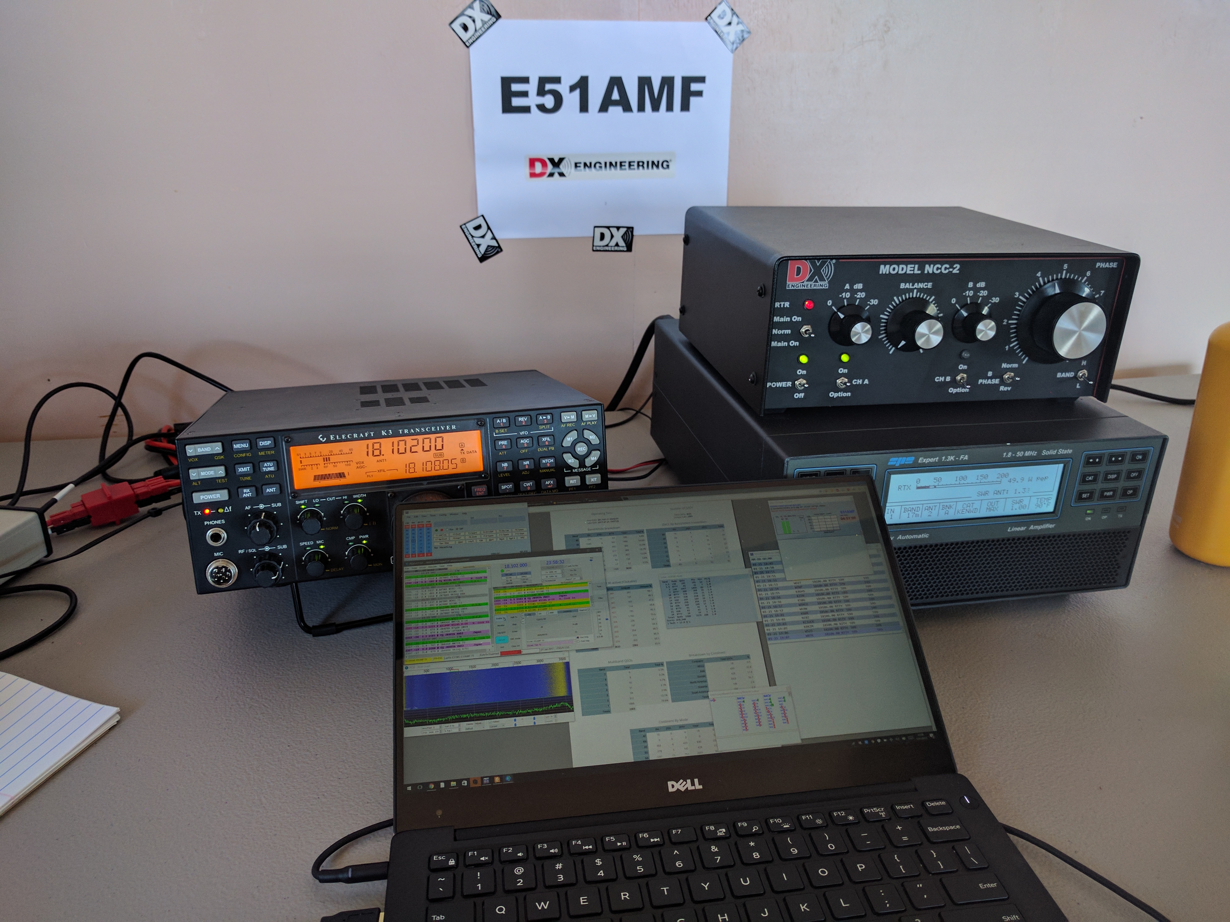 K3, SPE-1.3K, DXE NCC-2 at E51AMF